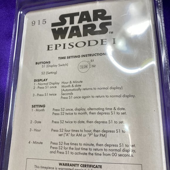 NEW - VTG📌HOPE INDUSTRIES 1999 STAR WARS EPISODE 1 QUEEN AMIDALA WRIST WATCH - Picture 6 of 13
